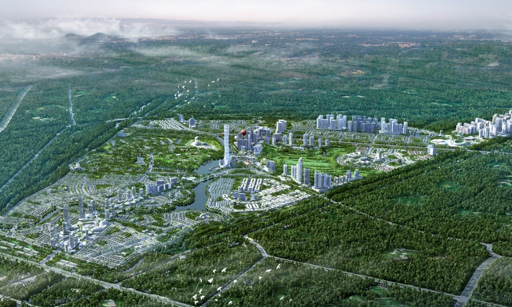 Phối cảnh khu đô thị phức hợp quy mô gần 1.200 ha do FLC đề xuất tại Bình Chánh.