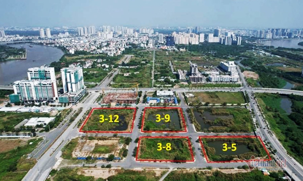 4 lô đất đã được đấu giá tại Khu đô thị mới Thủ Thiêm, TP.HCM vào ngày 10/12/2021.