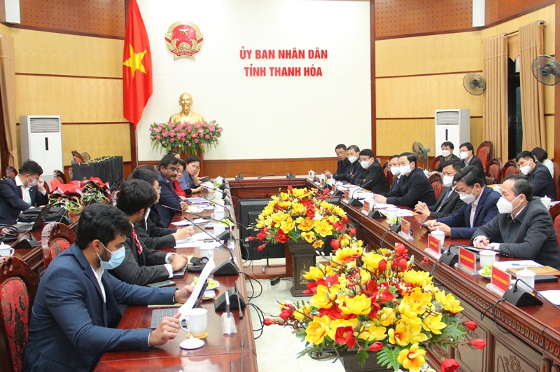 UBND tỉnh Thanh Hóa đón tiếp và giới thiệu tiềm năng, lợi thế của địa phương với các doanh nghiệp Ấn Độ 