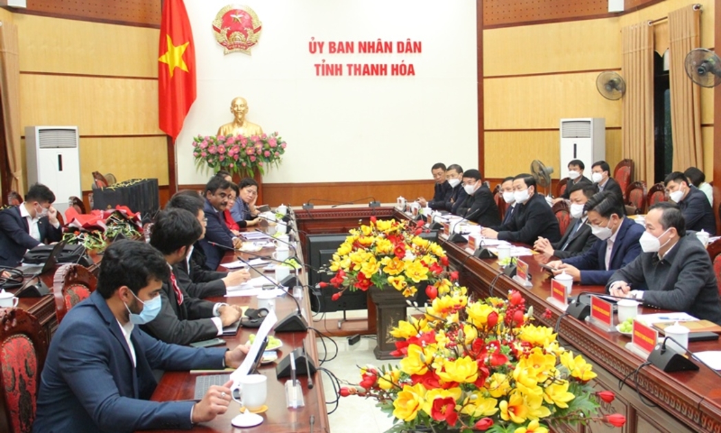 UBND tỉnh Thanh Hóa đón tiếp và giới thiệu tiềm năng, lợi thế của địa phương với các doanh nghiệp Ấn Độ