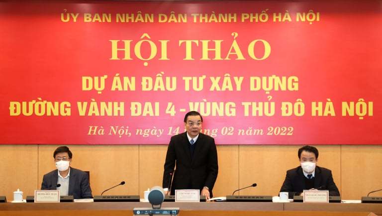 Chủ tịch UBND TP. Hà Nội Chu Ngọc Anh chủ trì hội thảo.
