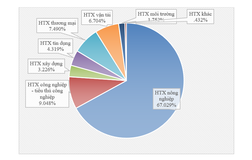 Cơ cấu HTX theo từng lĩnh vực.