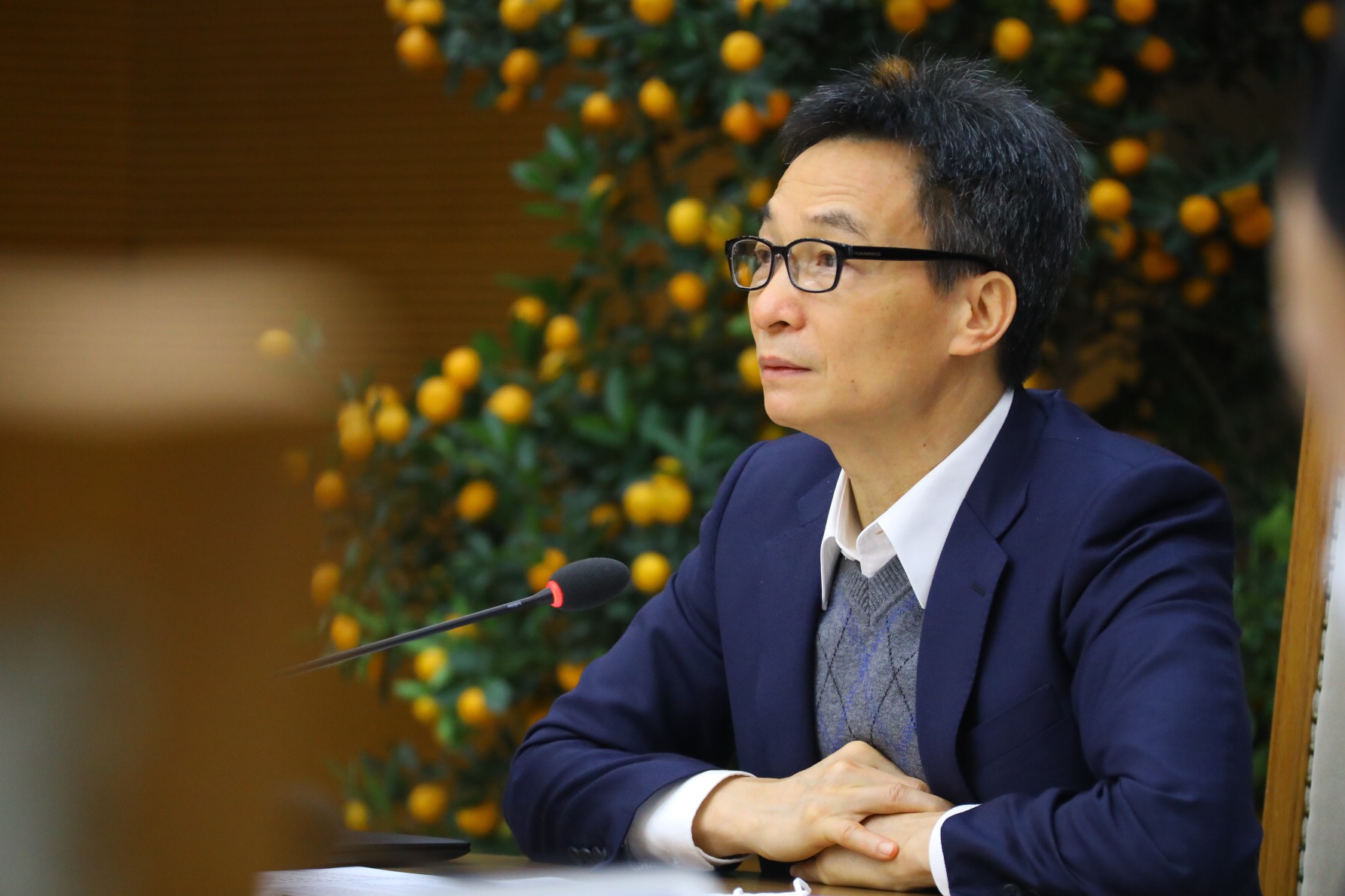 Phó Thủ tướng Vũ Đức Đam tại cuộc họp sáng 15/2 - Ảnh: VGP