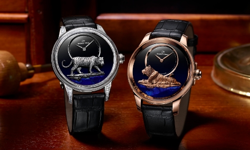 Nghệ thuật của vàng & men trong BST 6 đồng hồ hình Hổ của Jaquet Droz