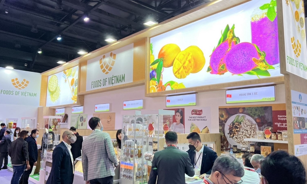 Gian hàng Việt Nam tại Hội chợ Gulfood Dubai 2022.