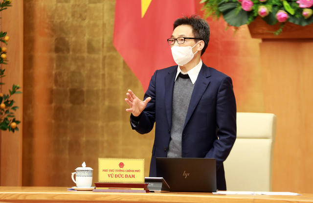 Phó Thủ tướng Vũ Đức Đam phát biểu chỉ đạo cuộc họp. Ảnh - VGP. 