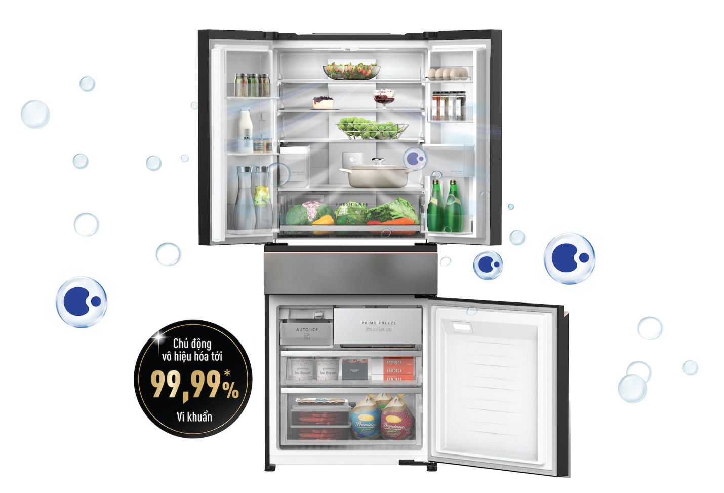 Nanoe™ X là giải pháp tuyệt vời để bảo vệ sức khỏe, an tâm thưởng thức các loại rau củ quả tươi ngon, an toàn.