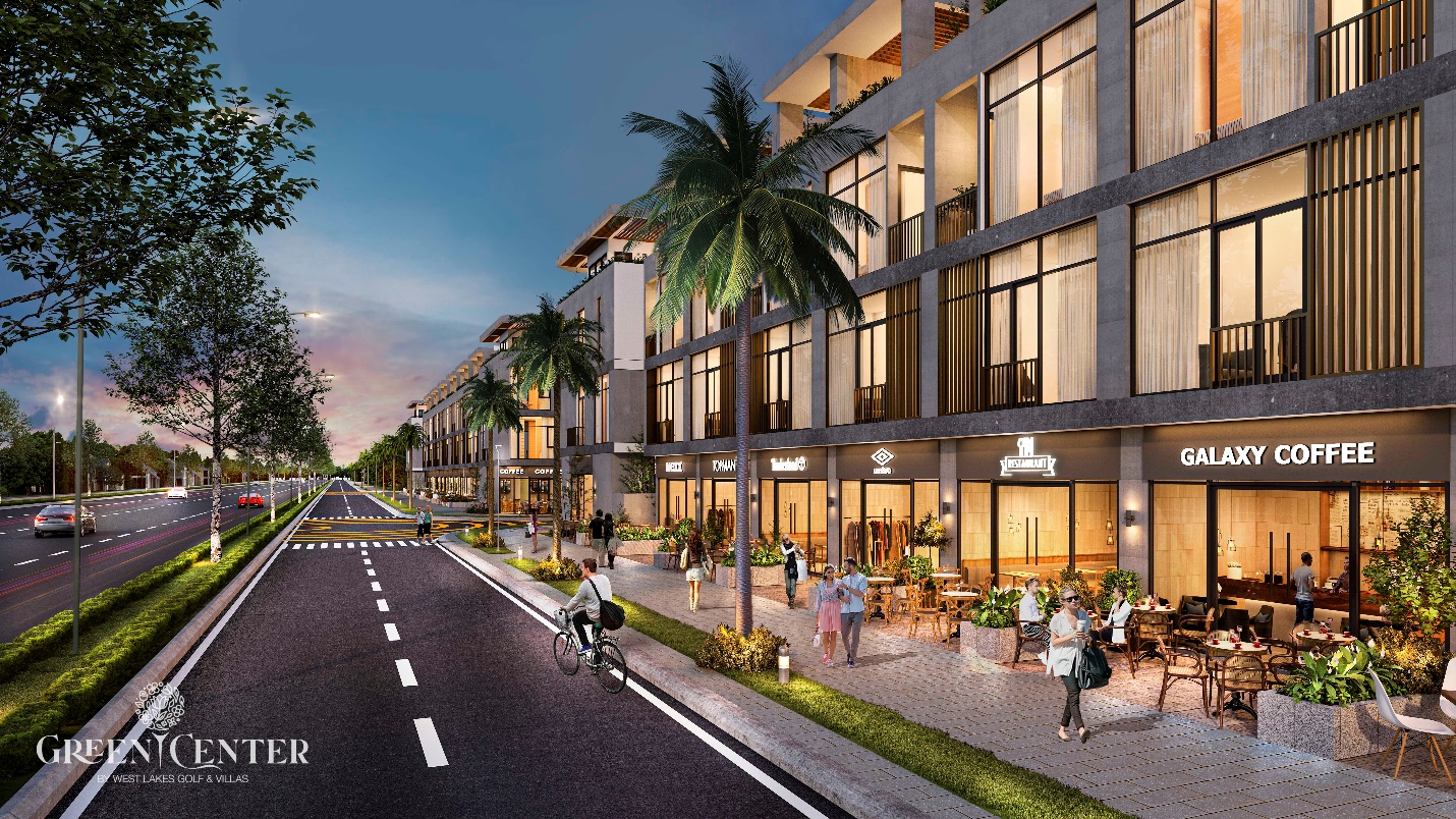 Dòng sản phẩm shophouse duy nhất đô thị golf Tây Sài Gòn đã xuất hiện tại Green Center.