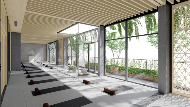 C&acirc;n bằng cuộc sống với ph&ograve;ng thiền tr&ecirc;n tầng 42.