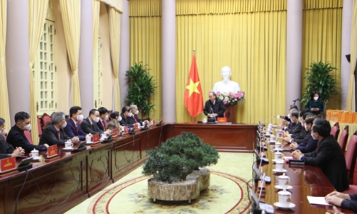 Chủ tịch nước Nguyễn Xuân Phúc biểu dương những đóng góp của Hội Khoa học Kinh tế Việt Nam 