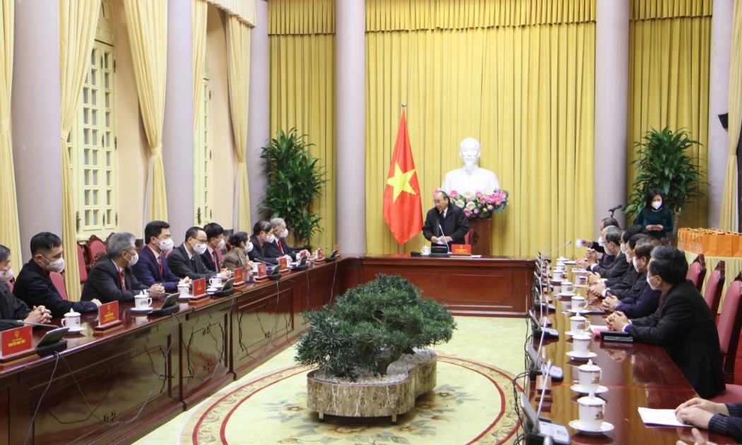 Chủ tịch nước Nguyễn Xuân Phúc tiếp Hội Khoa học Kinh tế Việt Nam