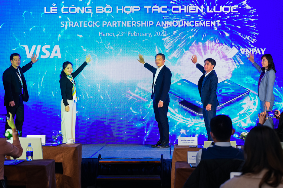 Lễ công bố hợp tác chiến lược giữa VNPAY và Visa ngày 23/2.
