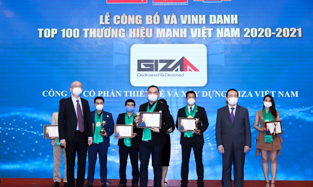 Giza được vinh danh Thương hiệu mạnh Việt Nam 2021.