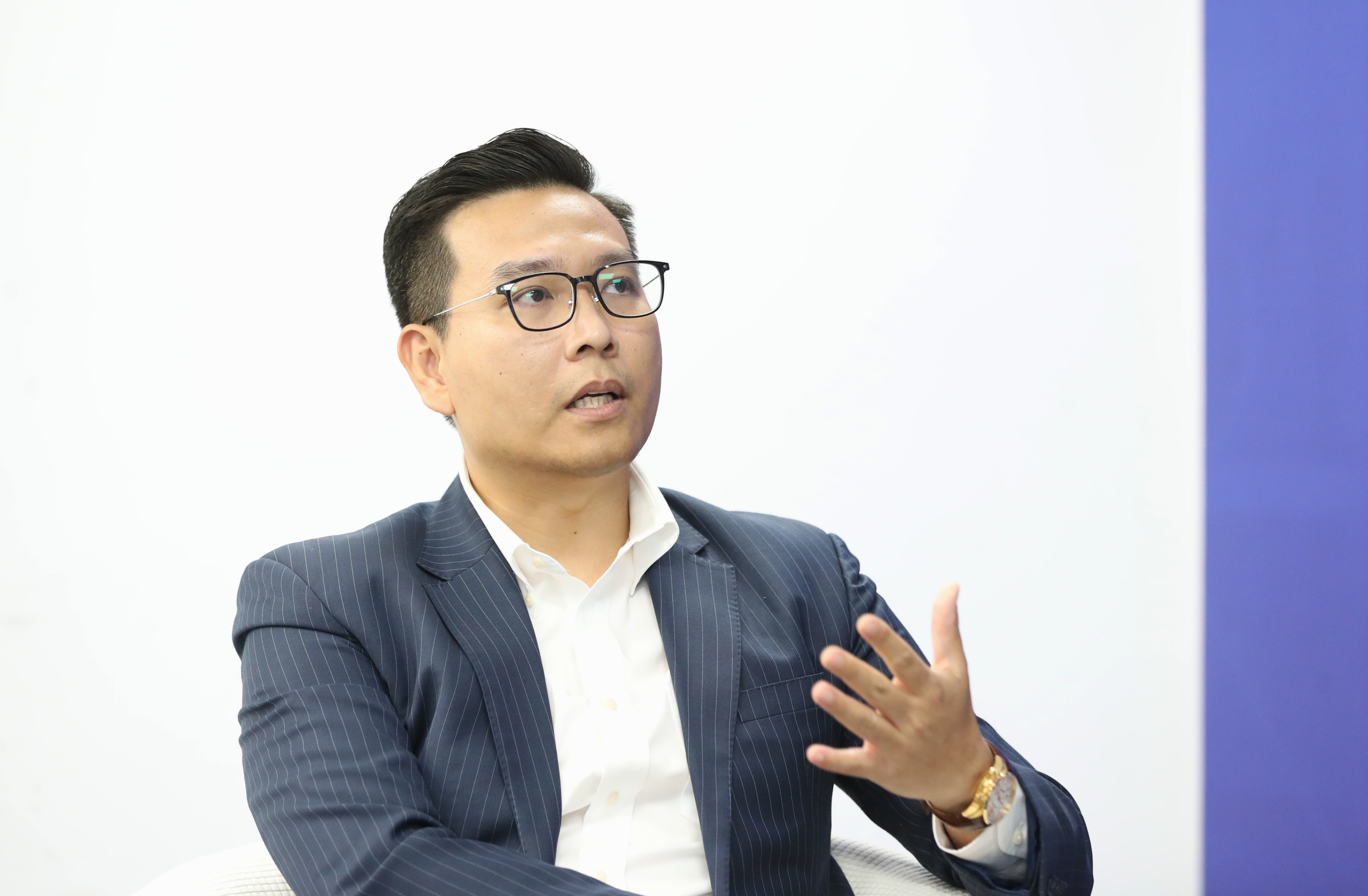 Ông Phạm Anh Khôi - Tổng Giám đốc Công ty Dịch vụ Tài chính Bất động sản (FINA). Ảnh: Quang Phúc.