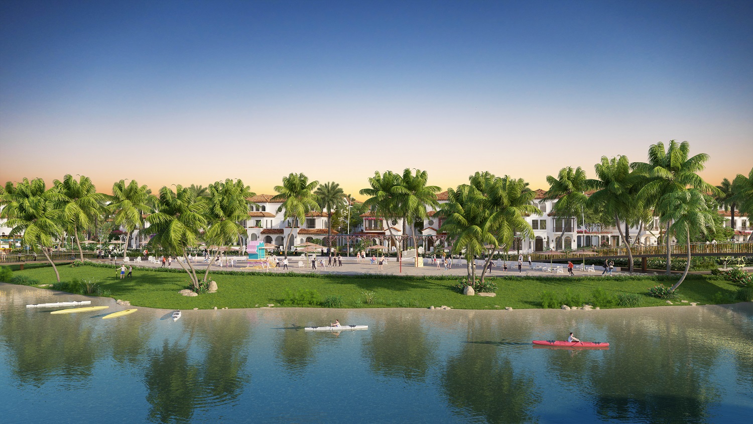 Chỉ cách thành phố Thanh Hóa 20 phút, Sun Riverside Village sẽ là lựa chọn phù hợp cho người giàu xứ Thanh mua ngôi nhà thứ hai. Ảnh phối cảnh minh họa.