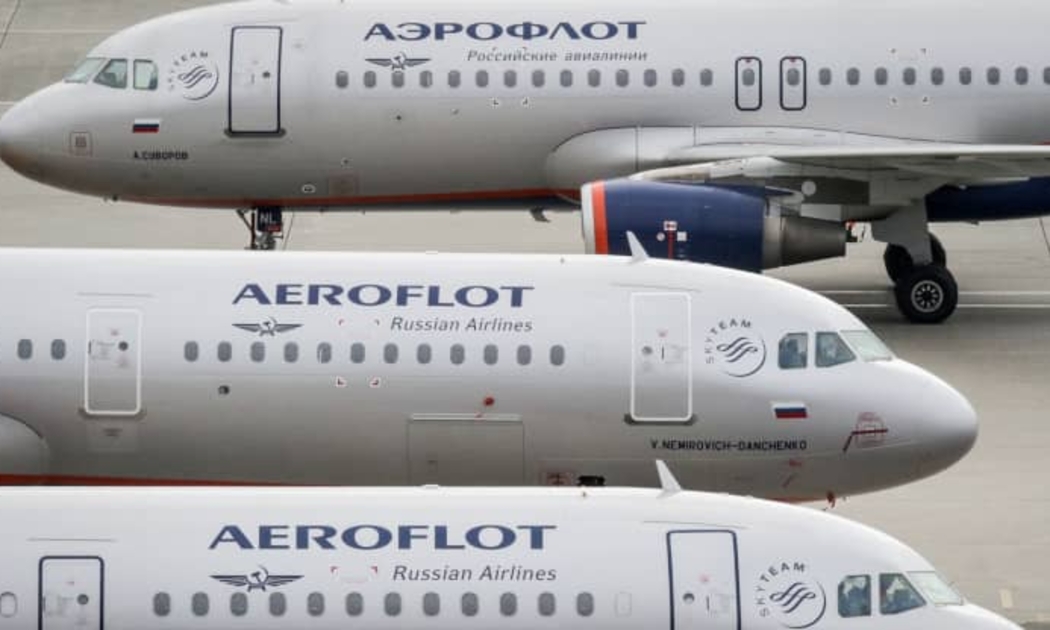 Máy bay của hãng hàng không Aeroflot (Nga) tại Sân bay Quốc tế Moscow-Sheremetyevo - Ảnh: Getty Images
