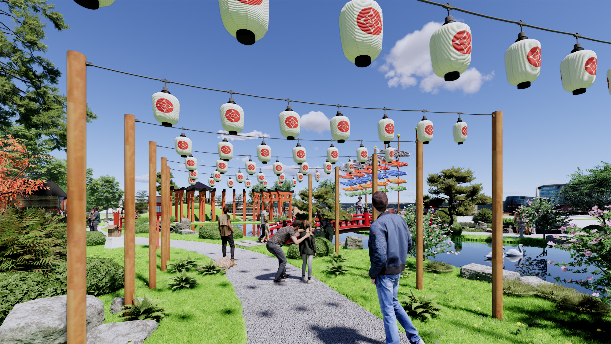 Kh&ocirc;ng gian đậm chất Nhật Bản tại Sun Beauty Onsen Quảng Xương. Ảnh phối cảnh minh họa.