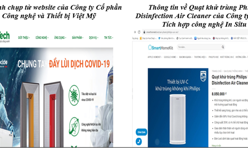 Hai doanh nghiệp giới thiệu sản phẩm điện tử diệt được Covid -19 bị cơ quan chức năng