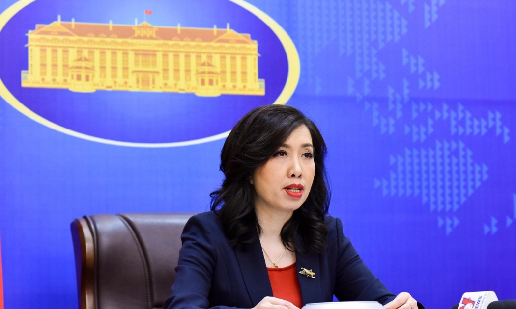 Người phát ngôn Bộ Ngoại giao Lê Thị Thu Hằng tại họp báo thường kỳ chiều 3/3 - Ảnh: Bộ Ngoại giao