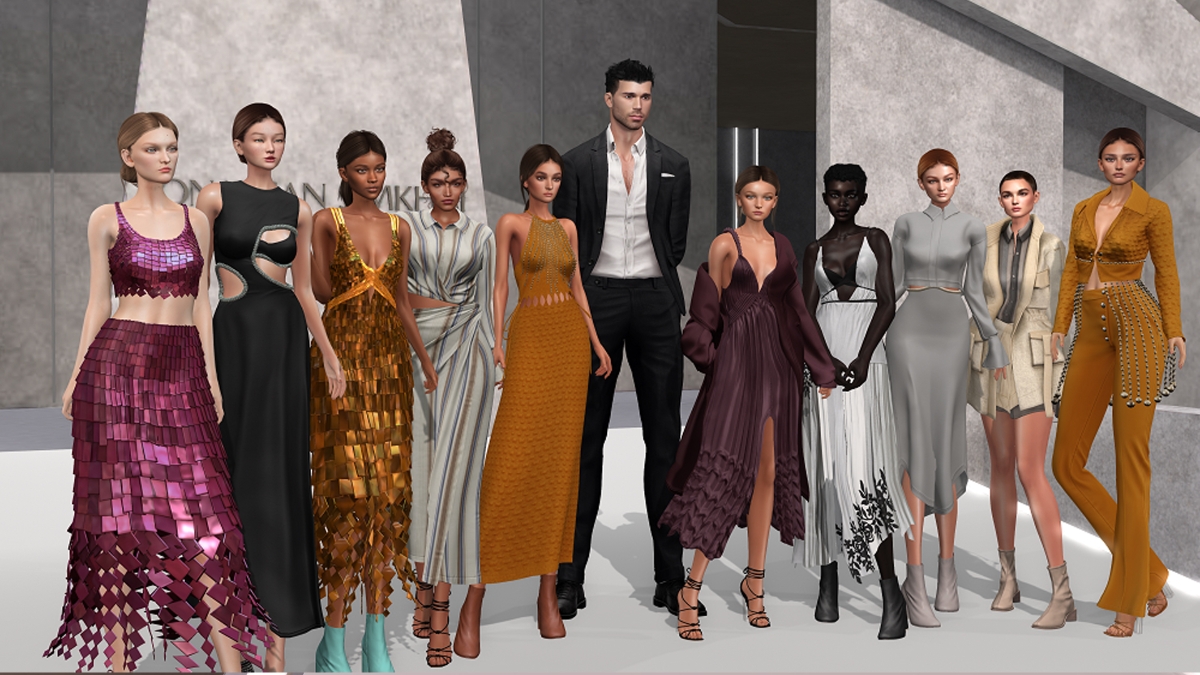 Show thời trang của Simkhai tung ra 11 mẫu trang phục được m&ocirc; phỏng bằng kỹ thuật số.