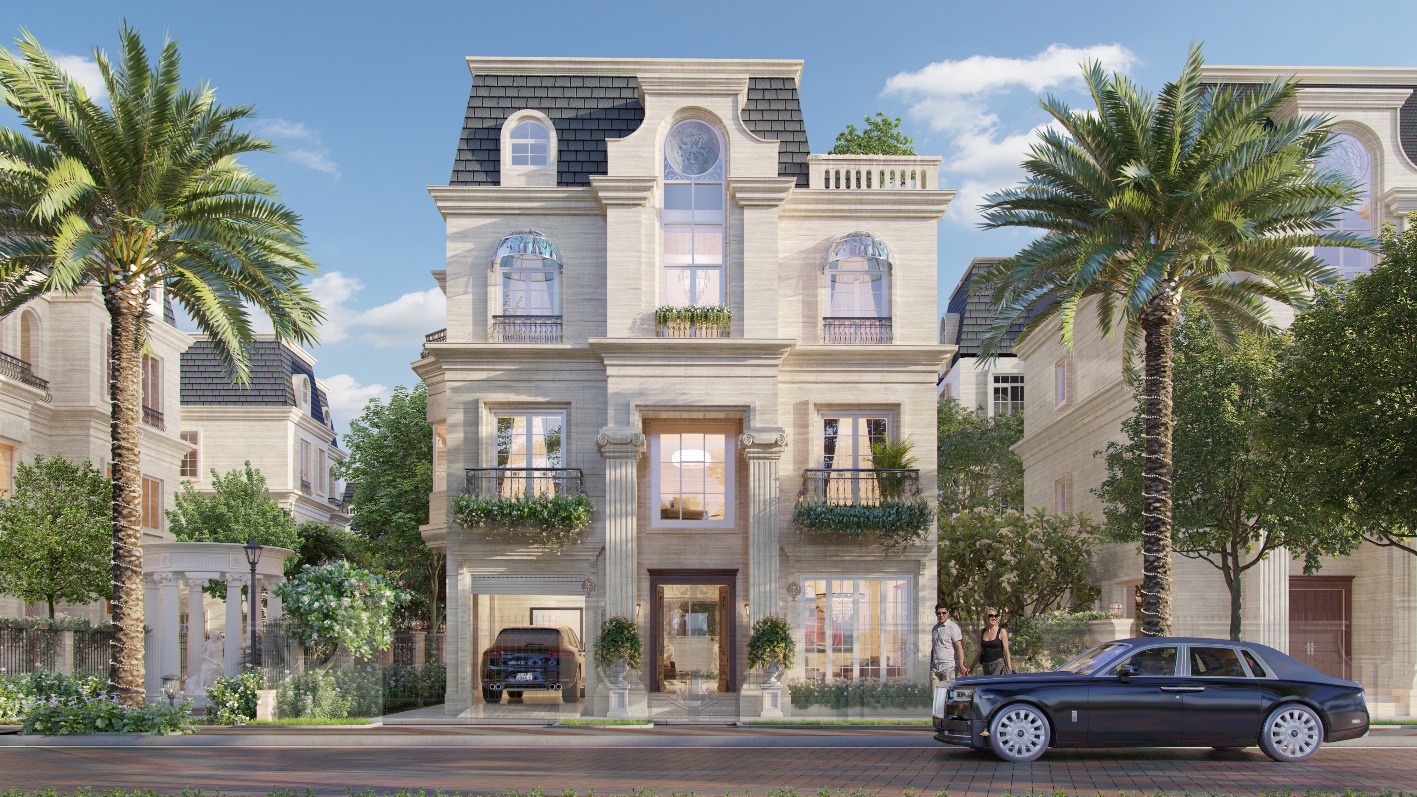 10 căn dinh thự đơn lập Monaco của The Sapphire Mansions được coi là biểu tượng giàu có bậc nhất của Hạ Long.