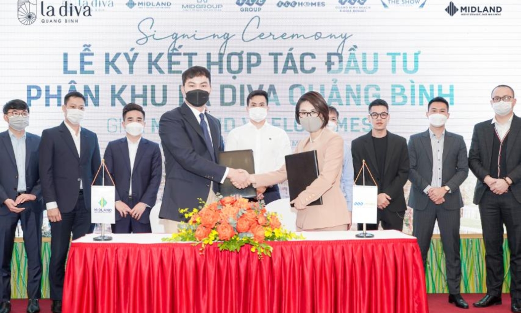 Lễ ký kết hợp tác đầu tư Phân khu LaDiva giữa MidLand và FLCHomes.