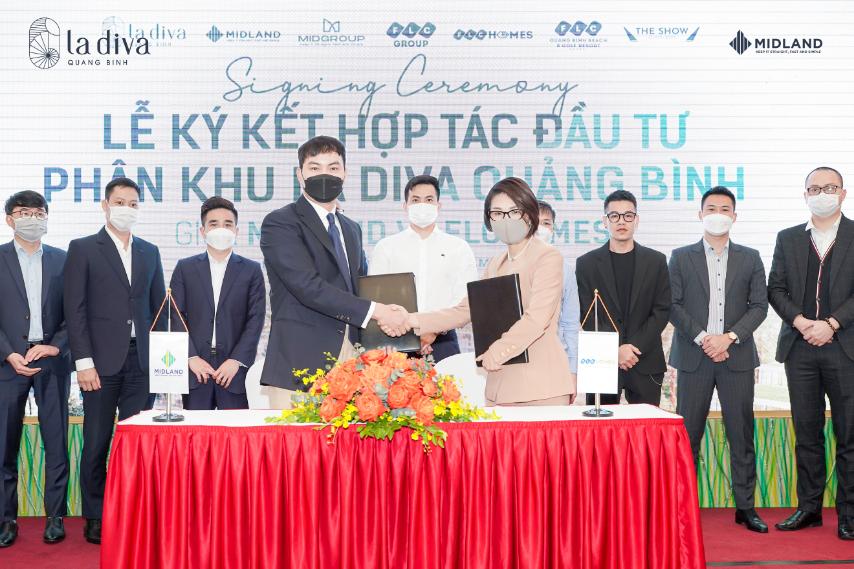 Lễ ký kết hợp tác đầu tư Phân khu LaDiva giữa MidLand và FLCHomes.