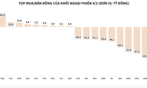 Khối ngoại ồ ạt bán ròng blue-chips