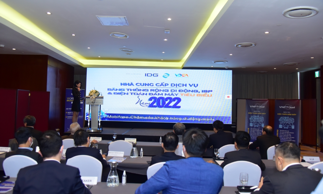 Hội thảo World Mobile Broadband & ICT 2022 do Hội Vô tuyến Điện tử Việt Nam và Tập đoàn Dữ liệu quốc tế tại Việt Nam tổ chức đã công bố và vinh danh Nhà cung cấp dịch vụ băng thông rộng di động, cố định và ISP tiêu biểu năm 2022.