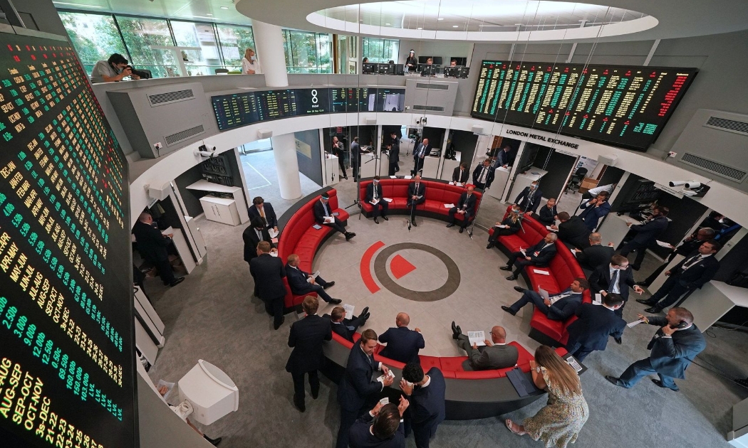 Sở giao dịch kim loại London (LME) - Ảnh: Zuma/WSJ.