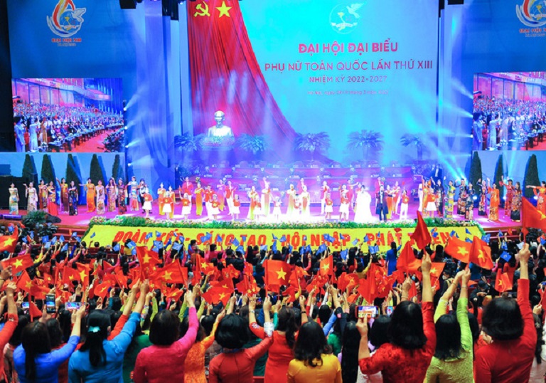 Đại hội đại biểu Phụ nữ toàn quốc lần thứ XIII nhiệm kỳ 2022- 2027 là nhiệm kỳ đầu tiên thực hiện Chiến lược phát triển Hội Liên hiệp phụ nữ Việt Nam đến năm 2030, tầm nhìn đến năm 2035. Ảnh: VGP.