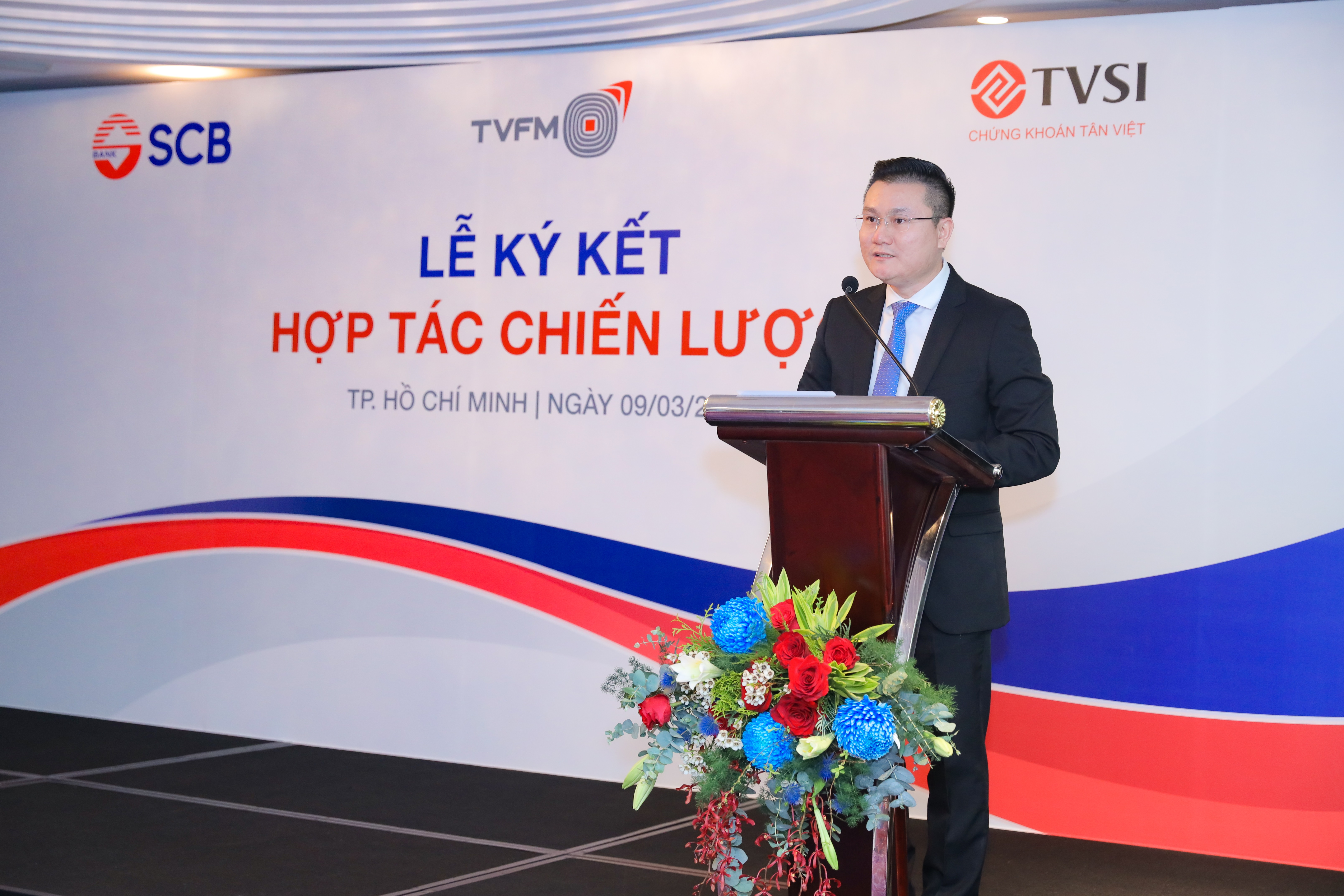 Ông Nguyễn Cửu Tính - Phó Tổng giám đốc SCB phát biểu tại sự kiện.