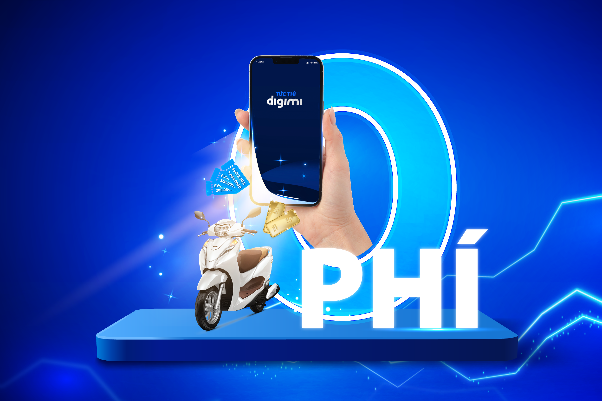 Miễn phí mở tài khoản Bản Việt và có nhiều cơ hội giải thưởng là xe Honda Lead, vàng SJC 9999, voucher tiền mặt…