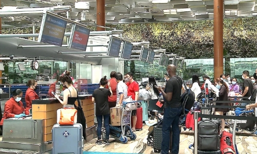 Du khách nước ngoài đầu tiên có mặt tại sân bay Tân Sơn Nhất