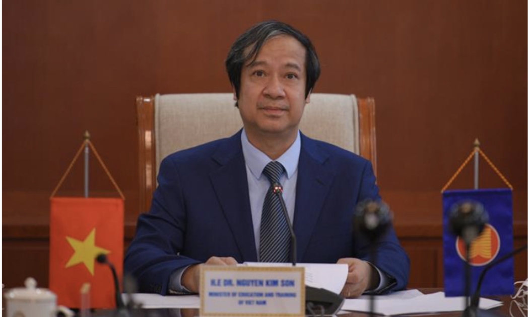 Bộ trưởng Nguyễn Kim Sơn phát biểu tại Lễ tiếp nhận vai trò Chủ tịch kênh Giáo dục ASEAN nhiệm kỳ 2022-2023