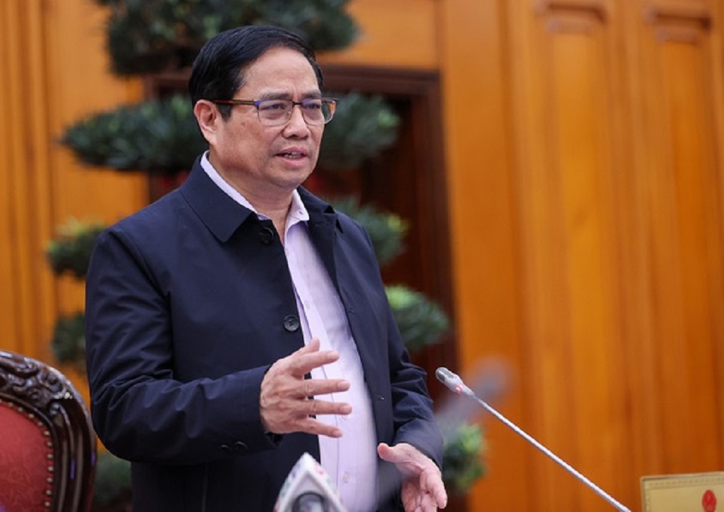 Thủ tướng Phạm Minh Chính: "PVN  tích cực tham gia vào quá trình xây dựng quy hoạch điện 8 trên tinh thần không vì lợi ích cục bộ của ngành, đơn vị mà tất cả vì lợi ích quốc gia, dân tộc"...Ảnh:VGP.