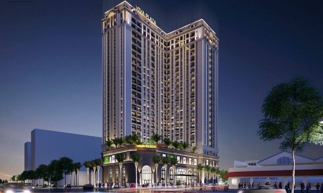 Phối cảnh dự án Viva Plaza nổi bật trên mặt tiền đại lộ Nguyễn Lương Bằng, kề bên chợ Phước Long (www.viva-plaza.vn).