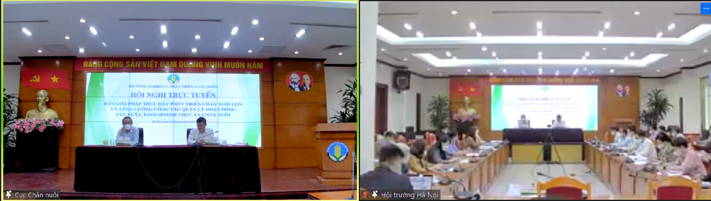 Thứ trưởng Phùng Đức Tiến chủ trì Hội nghị tại điểm cầu Hà Nội.