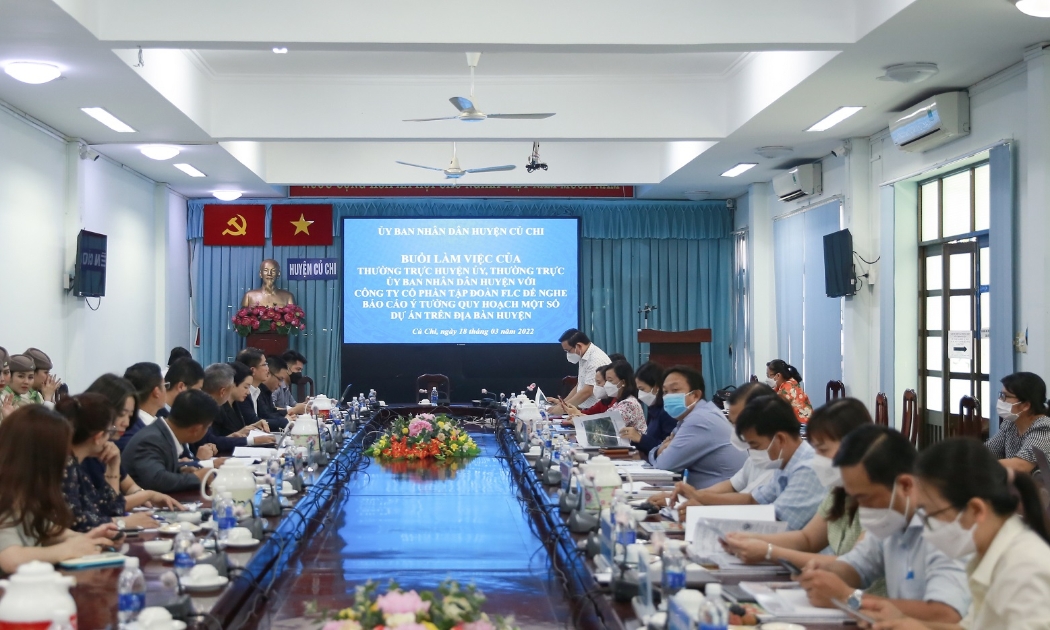 Toàn cảnh buổi làm việc giữa huyện Củ Chi và Tập đoàn FLC.