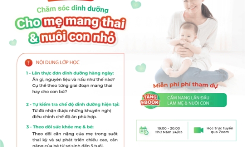 Lớp thực hành chăm sóc dinh dưỡng từ chương trình dinh dưỡng Mẹ và Bé