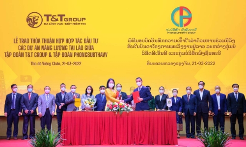 T&T Group hợp tác với tập đoàn hàng đầu của Lào, phát triển 2.500 MW điện tái tạo 