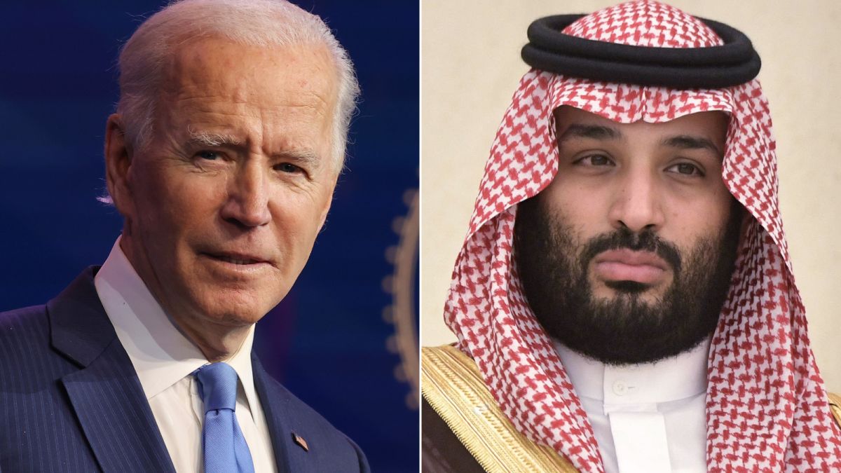 Tổng thống Mỹ Joe Biden (trái) và thái tử Mohammed bin Salman của Saudi Arabia - Ảnh: CNN.