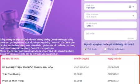 Danh sách tổ chức, cá nhân, doanh nghiệp ủng hộ Quỹ Vaccine phòng chống Covid-19 đều được liệt kê chi tiết.