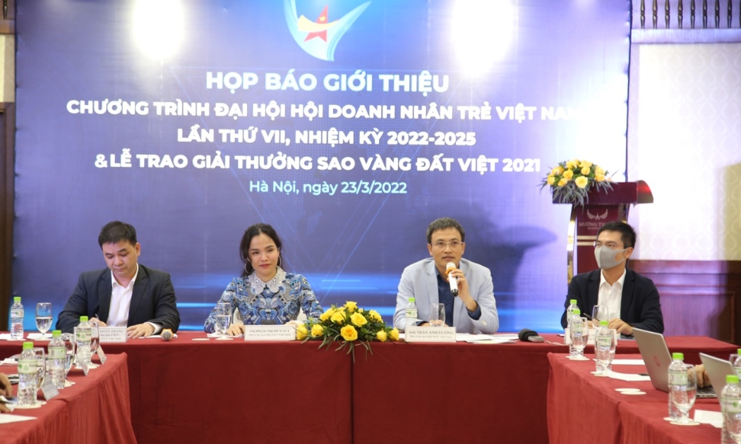 Quang cảnh họp báo thông tin  Đại hội đại biểu toàn quốc Hội Doanh nhân trẻ Việt Nam lần thứ VII, nhiệm kỳ 2022-2025.