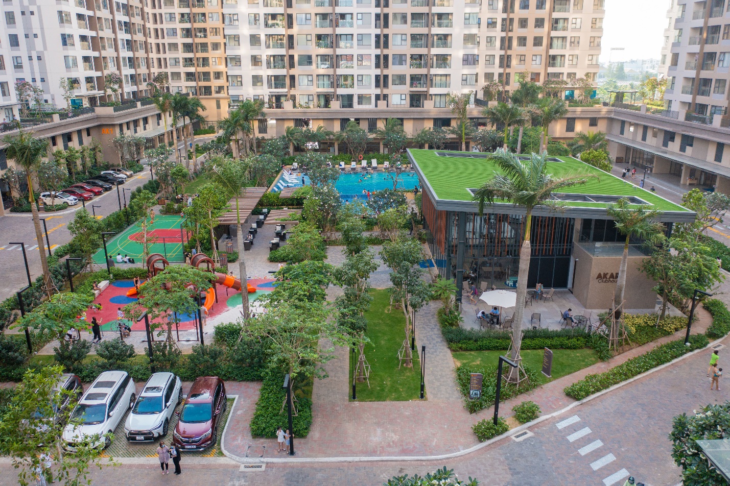 Giai đoạn 1 Akari City với 1.800 căn hộ cùng nhiều tiện ích cao cấp đã được Nam Long bàn giao cho khách hàng vào sinh sống.
