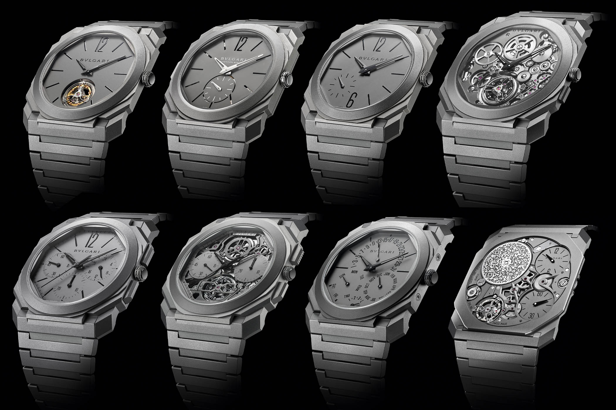 Bộ sưu tập những chiếc đồng hồ siêu mỏng Bvlgari Octo Finissimo.