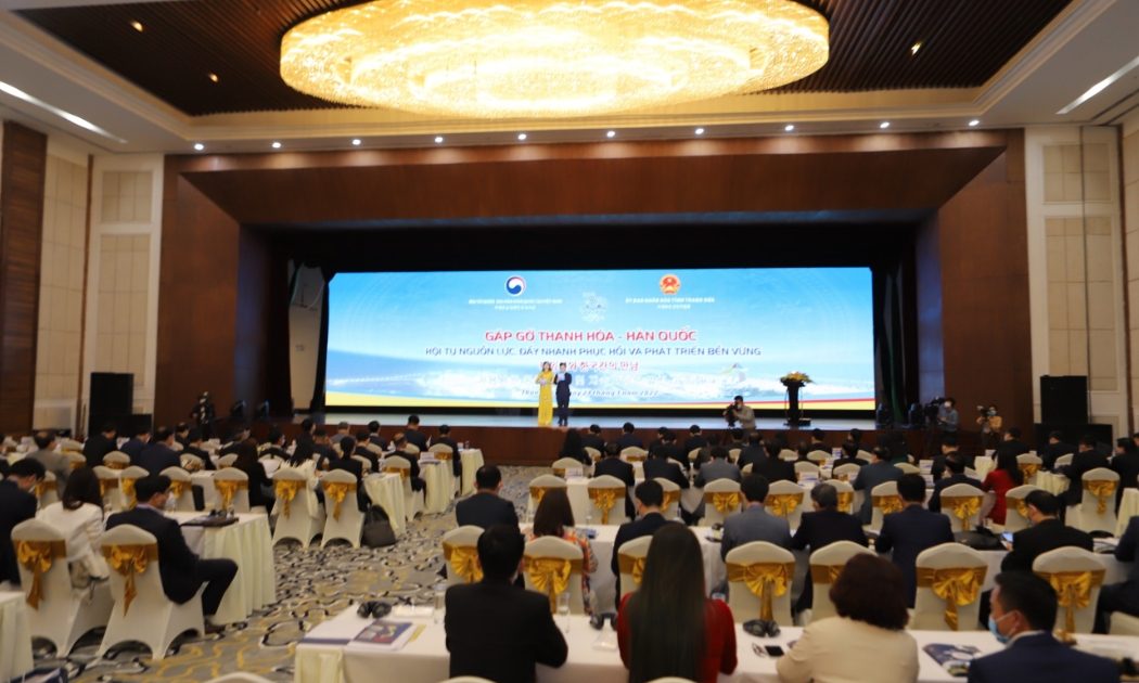 Hội nghị “Gặp gỡ Thanh Hóa - Hàn Quốc” diễn ra tại Thanh Hóa ngày 24/3/2022. Ảnh: Việt Tuấn.
