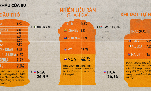 EU phụ thuộc vào nguồn năng lượng nhập khẩu thế nào?