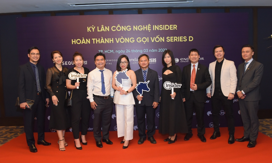 Lãnh đạo Insider tại Việt Nam và các đối tác tại buổi công bố gọi vốn thành công 121 triệu USD. 