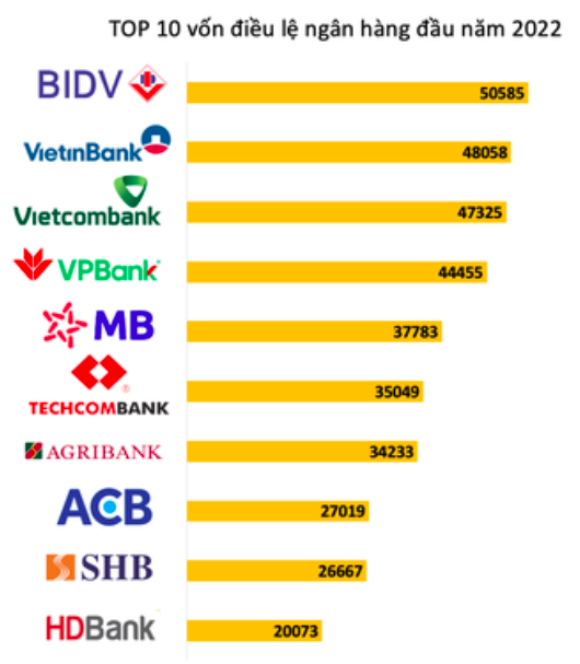Vốn điều lệ nh&oacute;m ng&acirc;n h&agrave;ng cổ phần sẽ vượt c&aacute;c NHTM Nh&agrave; nước trong thời gian tới.&nbsp;